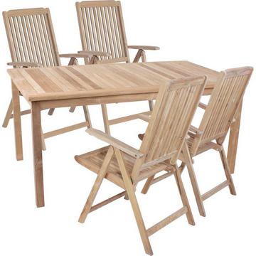 Garten Essgruppe Solo Teak natur (5-tlg)