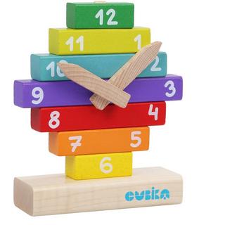 Cubika  Jeu de construction en bois Cubika horloge 