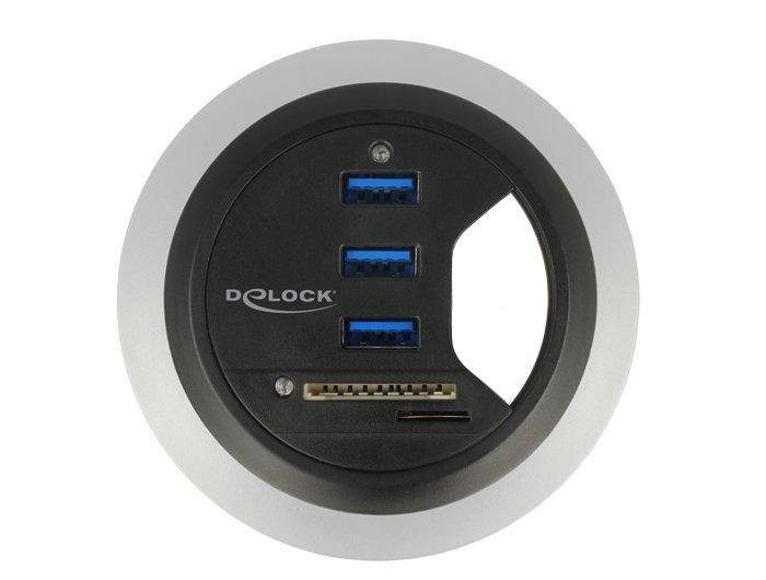 DeLock  62869 hub di interfaccia USB 3.2 Gen 1 (3.1 Gen 1) Type-A 5000 Mbit/s Nero 