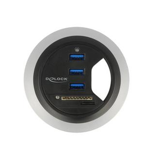 DeLock  62869 hub di interfaccia USB 3.2 Gen 1 (3.1 Gen 1) Type-A 5000 Mbit/s Nero 