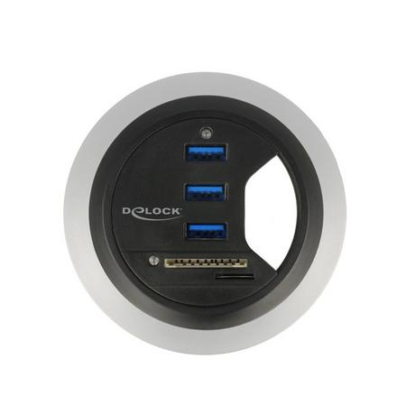 DeLock  62869 hub & concentrateur USB 3.2 Gen 1 (3.1 Gen 1) Type-A 5000 Mbit/s Noir 
