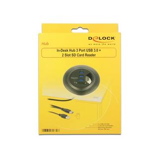 DeLock  62869 hub & concentrateur USB 3.2 Gen 1 (3.1 Gen 1) Type-A 5000 Mbit/s Noir 