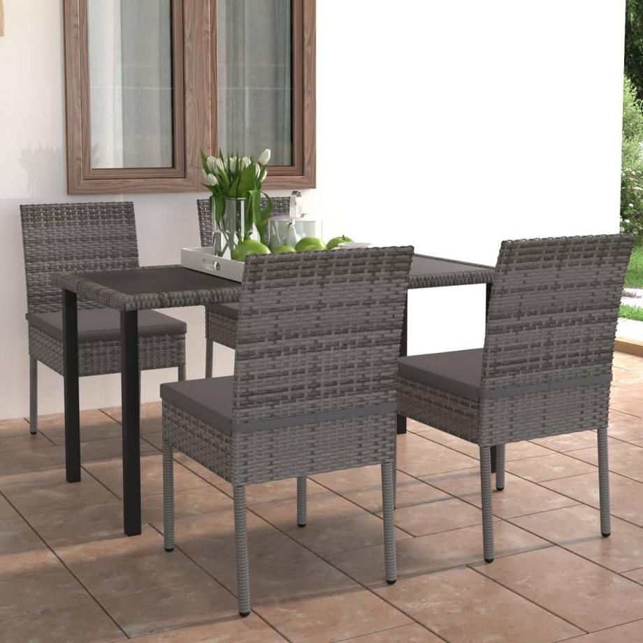 VidaXL set da pranzo Polirattan  