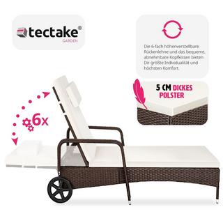 Tectake Rattan Sonnenliege Cassis  