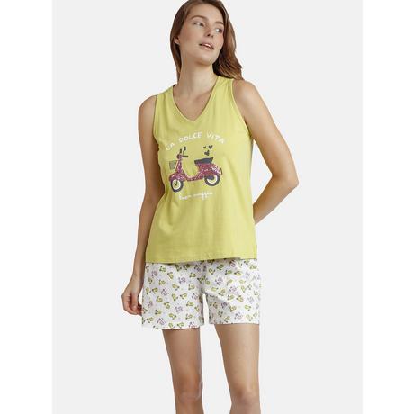 Admas  Pyjama Hausanzug Shorts Tank Top La Dolce Vita 