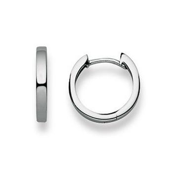 Scharnier-Creolen Weissgold 750, 13mm