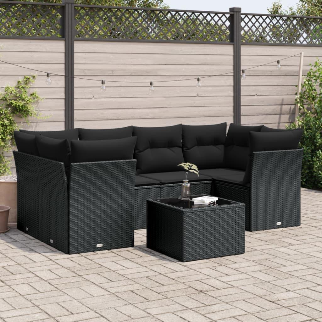 VidaXL Ensemble de canapés de jardin rotin synthétique  