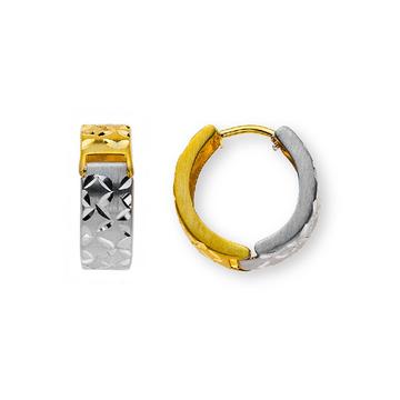 Creolen Weissgold 750 U-Profil Scharnier 11.8x2mm