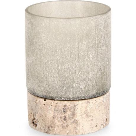 mutoni Vase Mirissa beige rond 9  