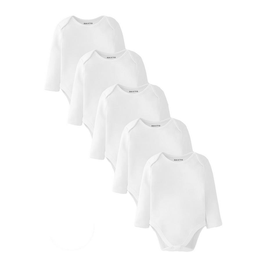 Baby Body Anzug Langarm Unisex 5er-Pack