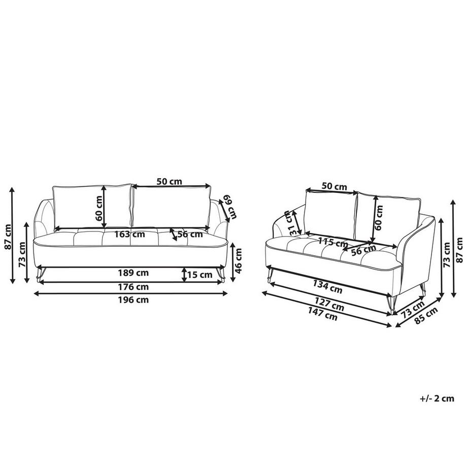 Beliani Ensemble de salon en Bouclé Cottage HOBRO  
