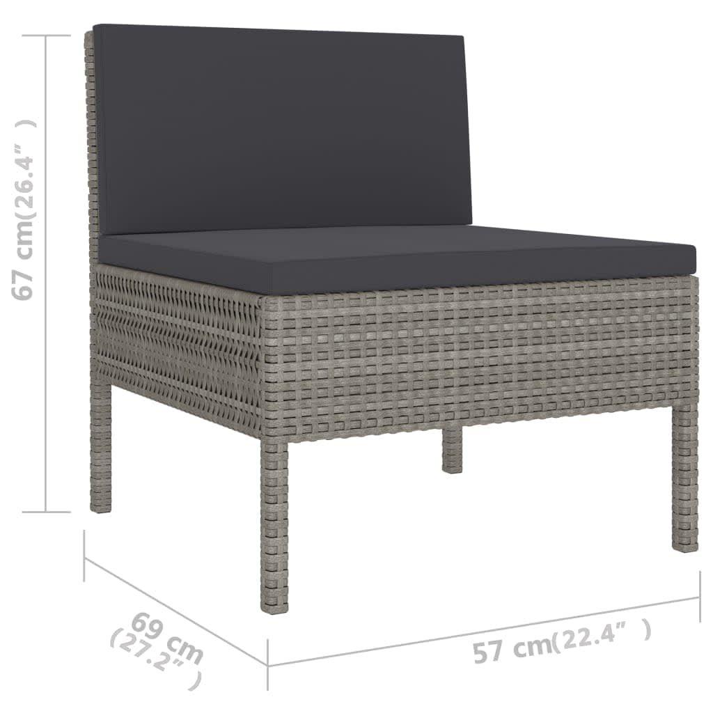 VidaXL Ensemble de meubles de jardin rotin synthétique  