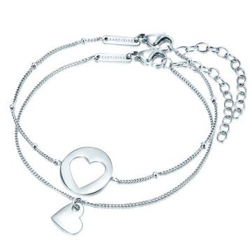 Femme Bracelet en acier inoxydable Coeur