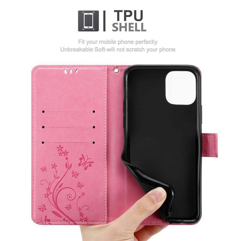 Cadorabo  Housse compatible avec Apple iPhone 11 - Coque de protection au design floral avec fermeture magnétique, fonction de support et emplacements pour cartes 