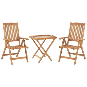 Bistro Set aus Akazienholz Klassisch JAVA