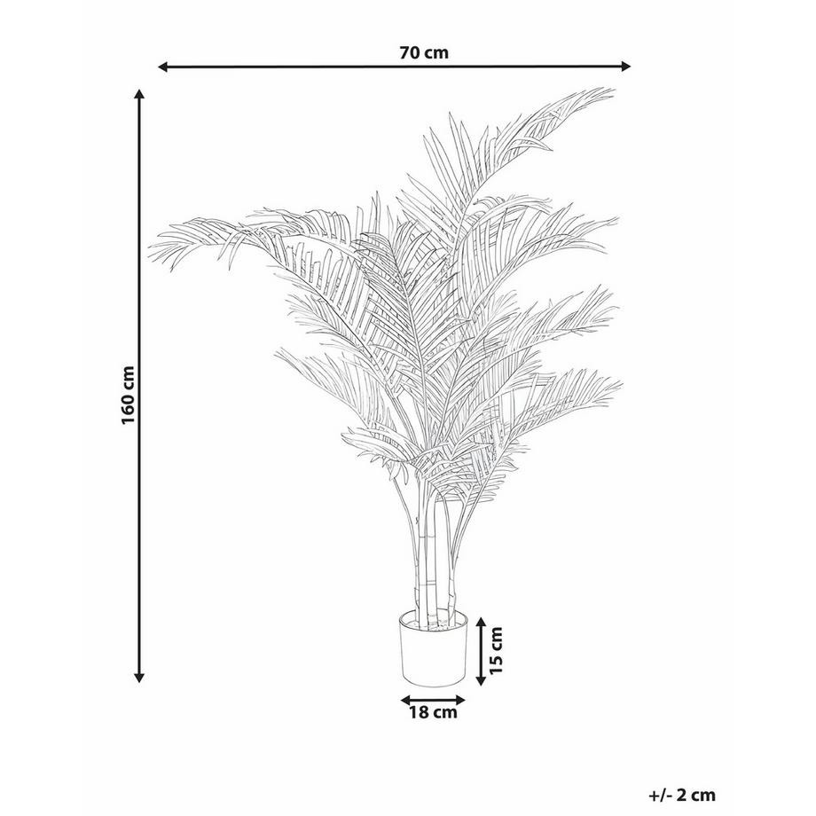 Beliani Plante artificielle en Matière synthétique Glamour ARECA PALM  