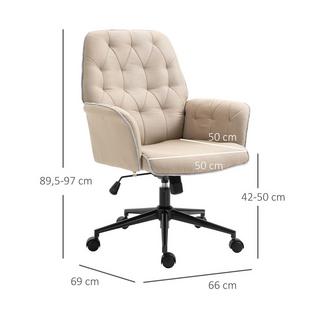 Northio Chaise Pivotante Chaise De Bureau Réglable En Hauteur Ergonomique Fonction Bascule Mousse  