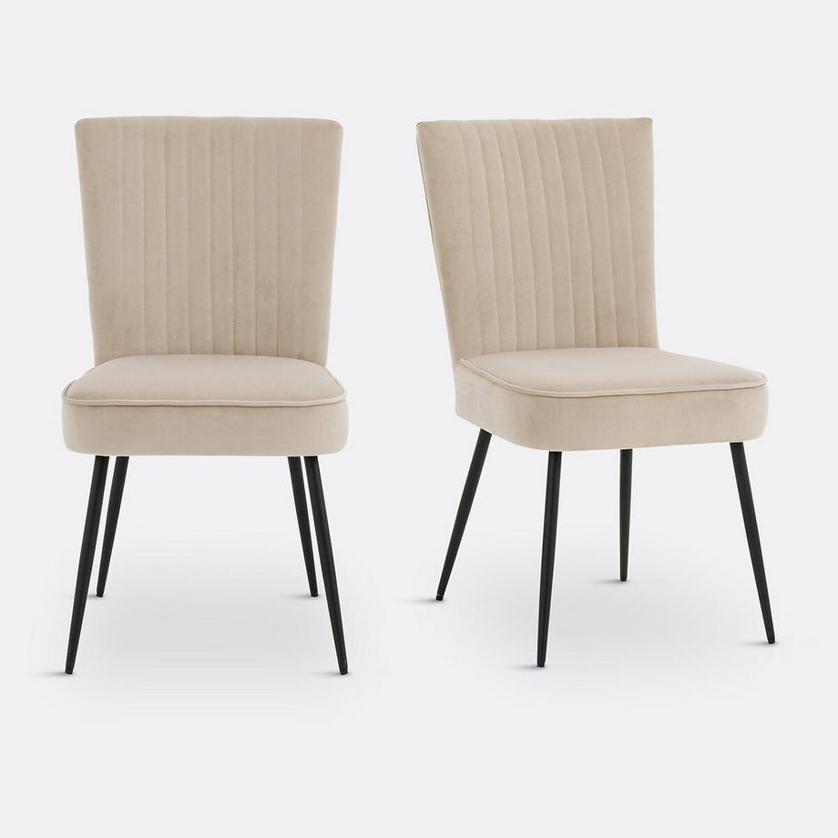 La Redoute Intérieurs 2er-Set Vintage-Stühle im Stil der 60er Jahre  