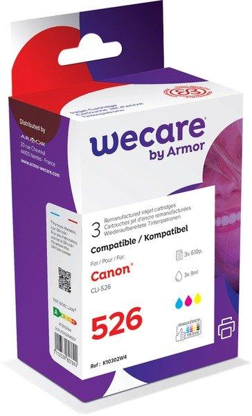 wecare  WECARE Multipack rebuilt CMY CLI-526PACKWE zu Canon PIXMA iP 4850 3x9ml 