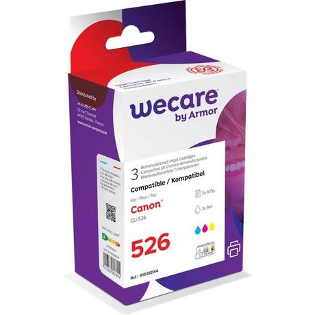 wecare  WECARE Multipack rebuilt CMY CLI-526PACKWE zu Canon PIXMA iP 4850 3x9ml 