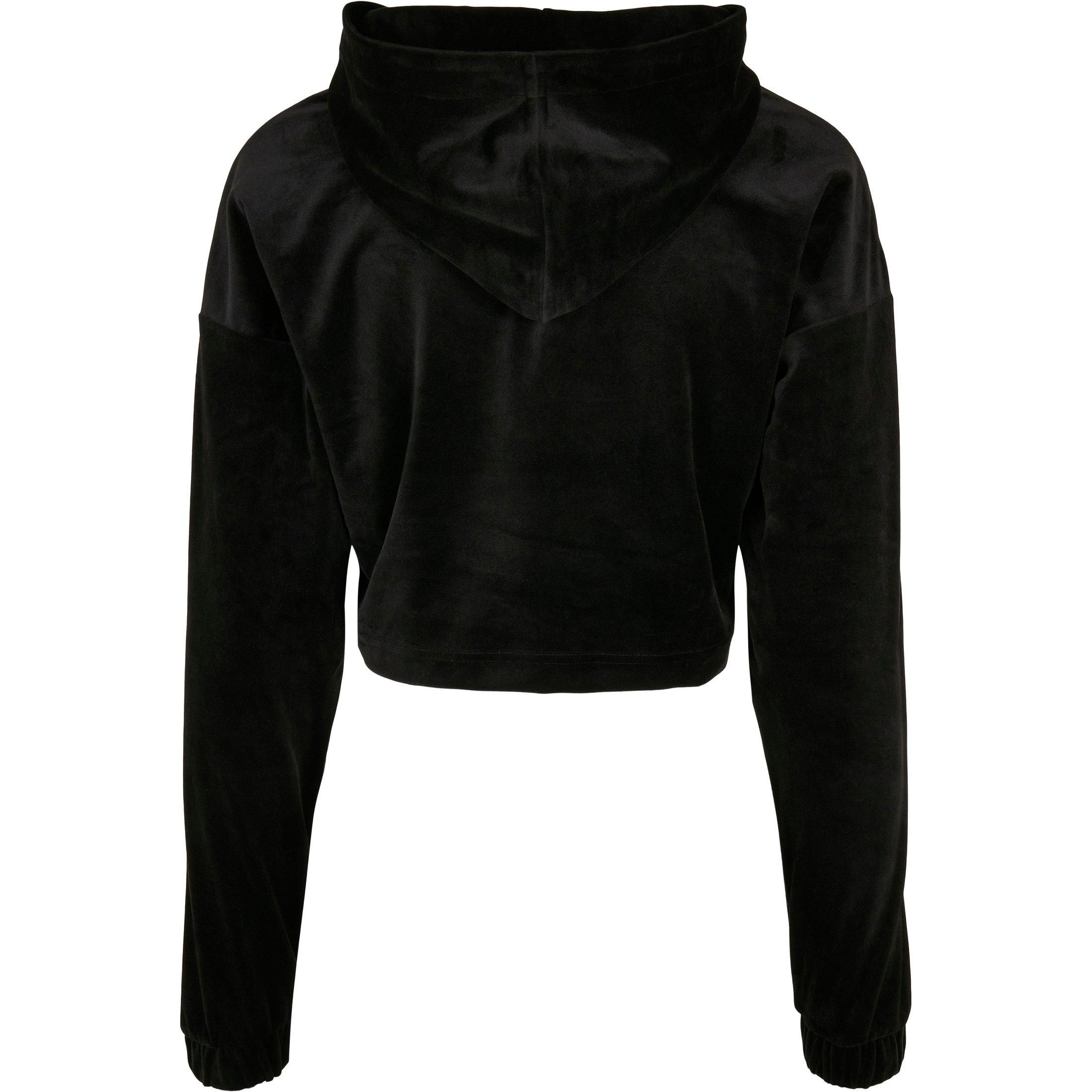 URBAN CLASSICS  damen-hoodie cropped velvet oversized (gt) 