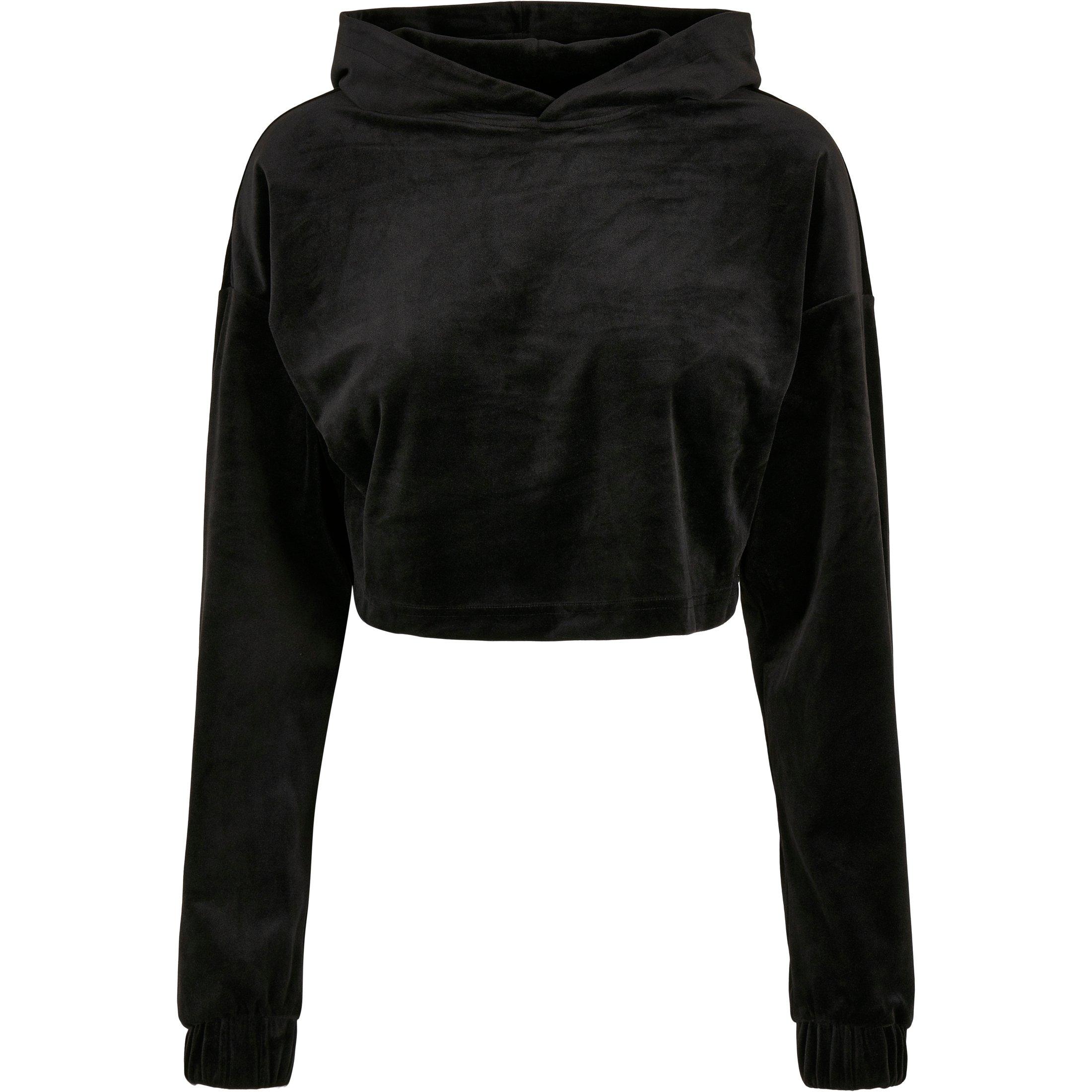 URBAN CLASSICS  sweatshirt à capuche grandes tailles cropped velvet oversized 