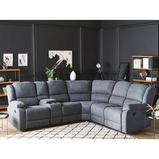 Beliani Ecksofa aus Polyester Modern ROKKE  