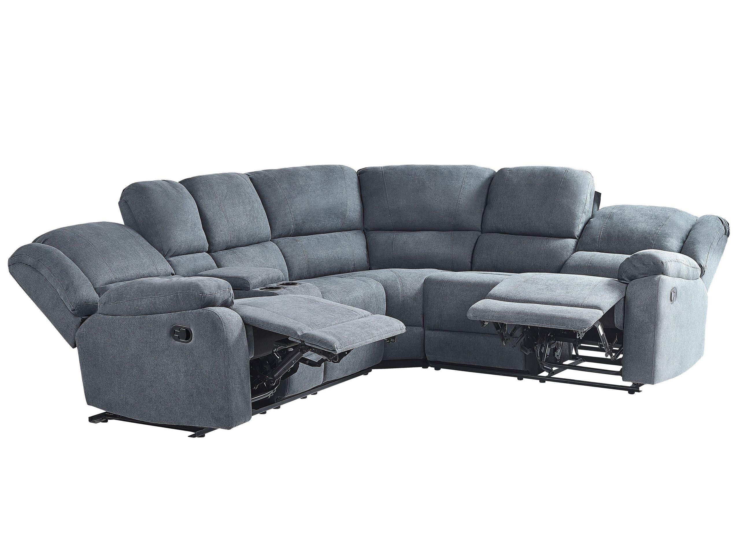 Beliani Ecksofa aus Polyester Modern ROKKE  