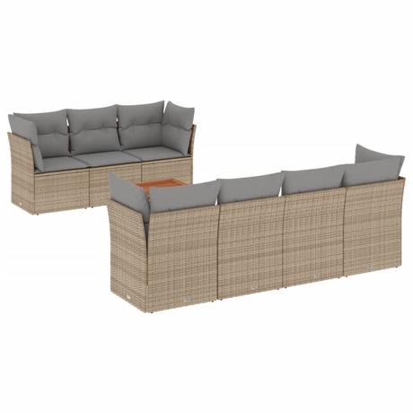 VidaXL set divano da giardino Polirattan  