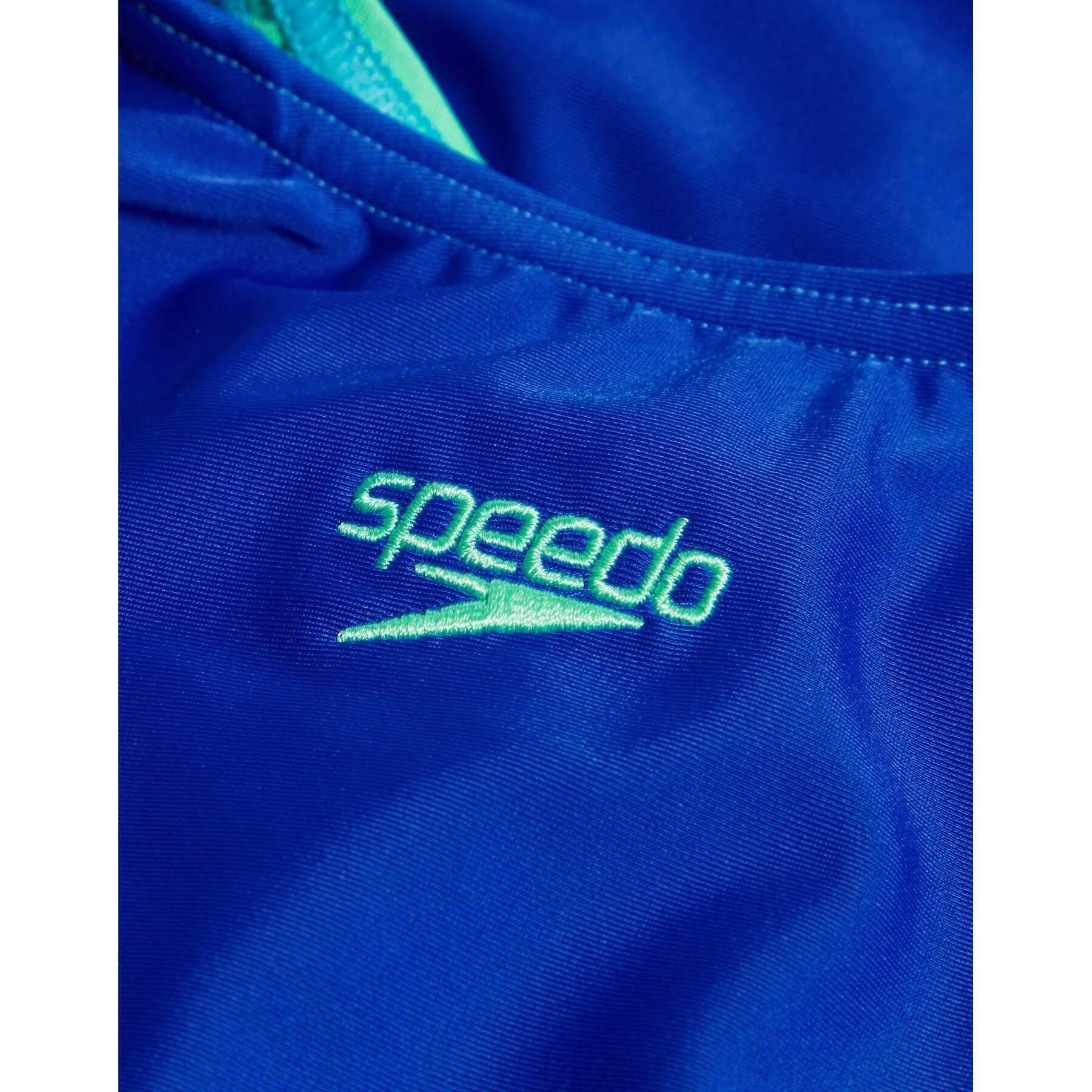 speedo  badeanzug, mädchen eco colourblock spiritback 