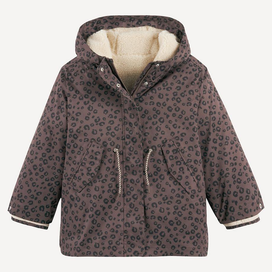 La Redoute Collections 2-in-1 Kapuzenparka mit Animal-Print  