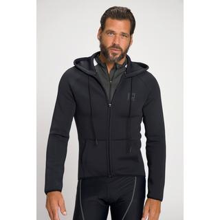 JP1880  Rad Hoodiejacke, Bikewear, Langarm, Kapuze, Saumtasche hinten 