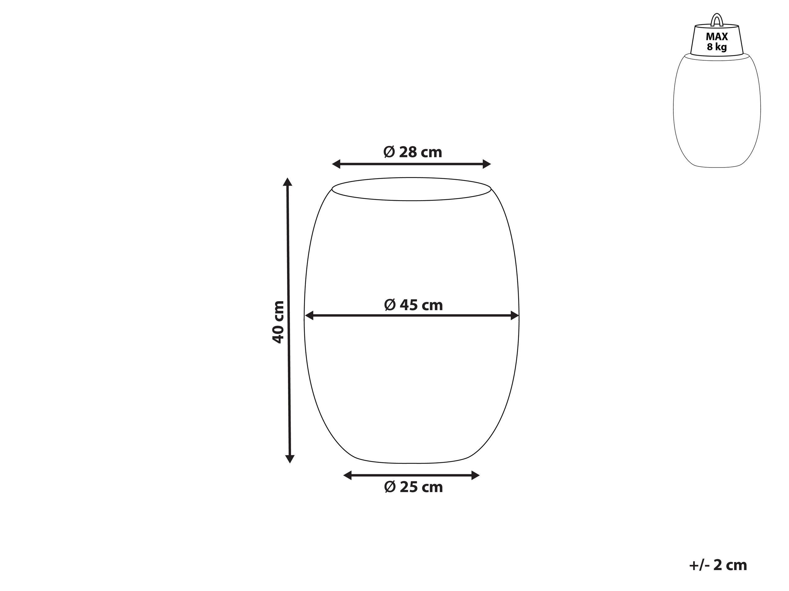 Beliani Table d'appoint en Matière synthétique Moderne UHANA  