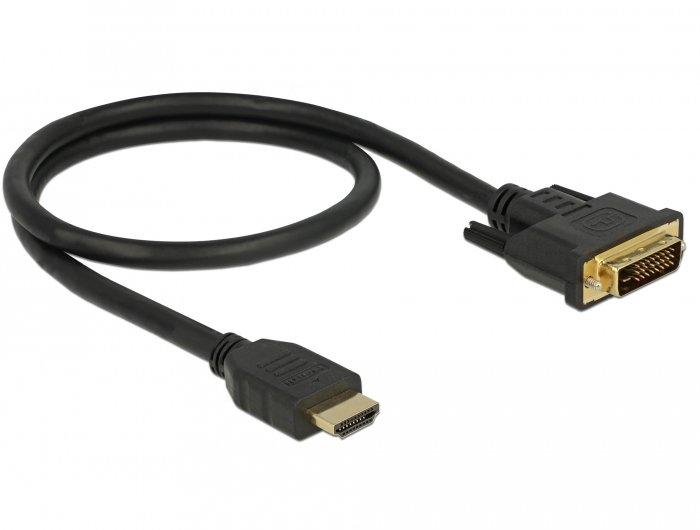 DeLock  DeLOCK 85651 cavo e adattatore video 0,5 m HDMI tipo A (Standard) DVI Nero 