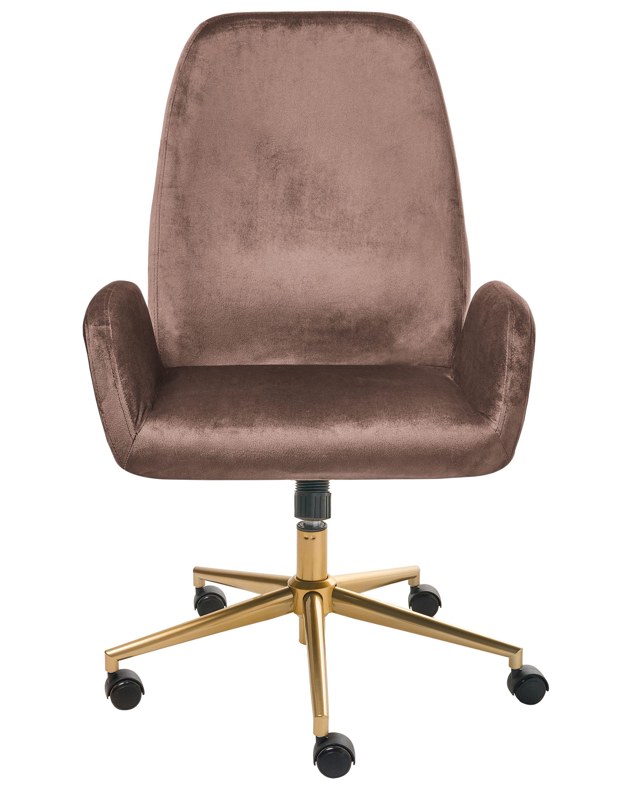 Beliani Chaise de bureau en Velours Moderne CLARE  