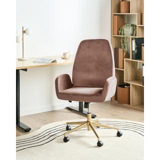 Beliani Chaise de bureau en Velours Moderne CLARE  