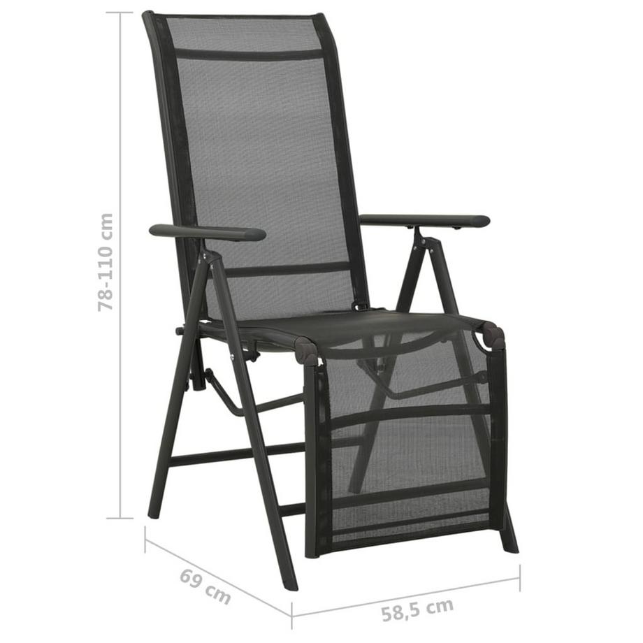 VidaXL Gartenstuhl aluminium  