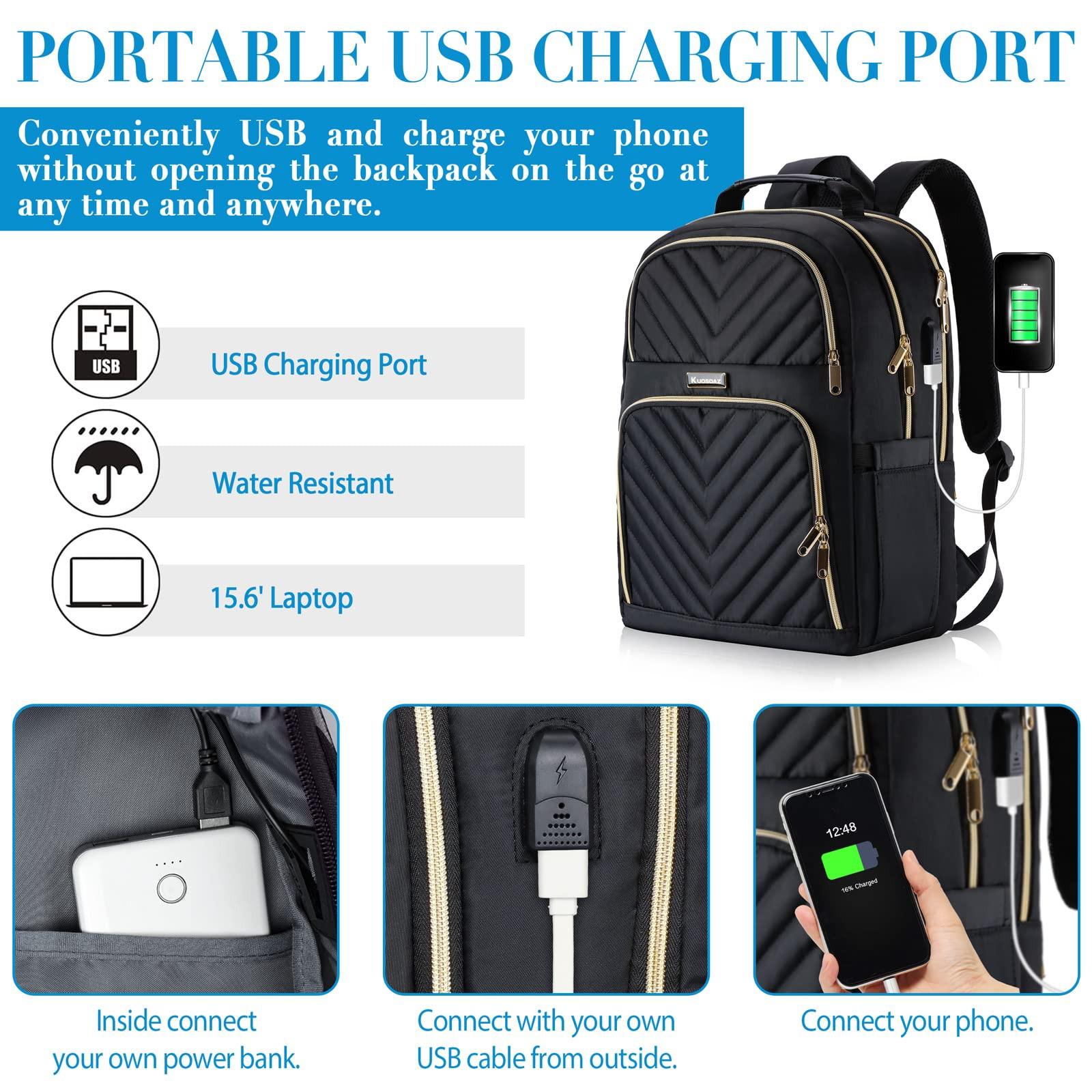 Only-bags.store Schulrucksack Teenager mit USB-Ladeanschluss, Laptop-Rucksack Stylish Daypack Wasserdicht für die Schule  