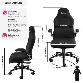 Tectake Sedia da ufficio Springsteen  