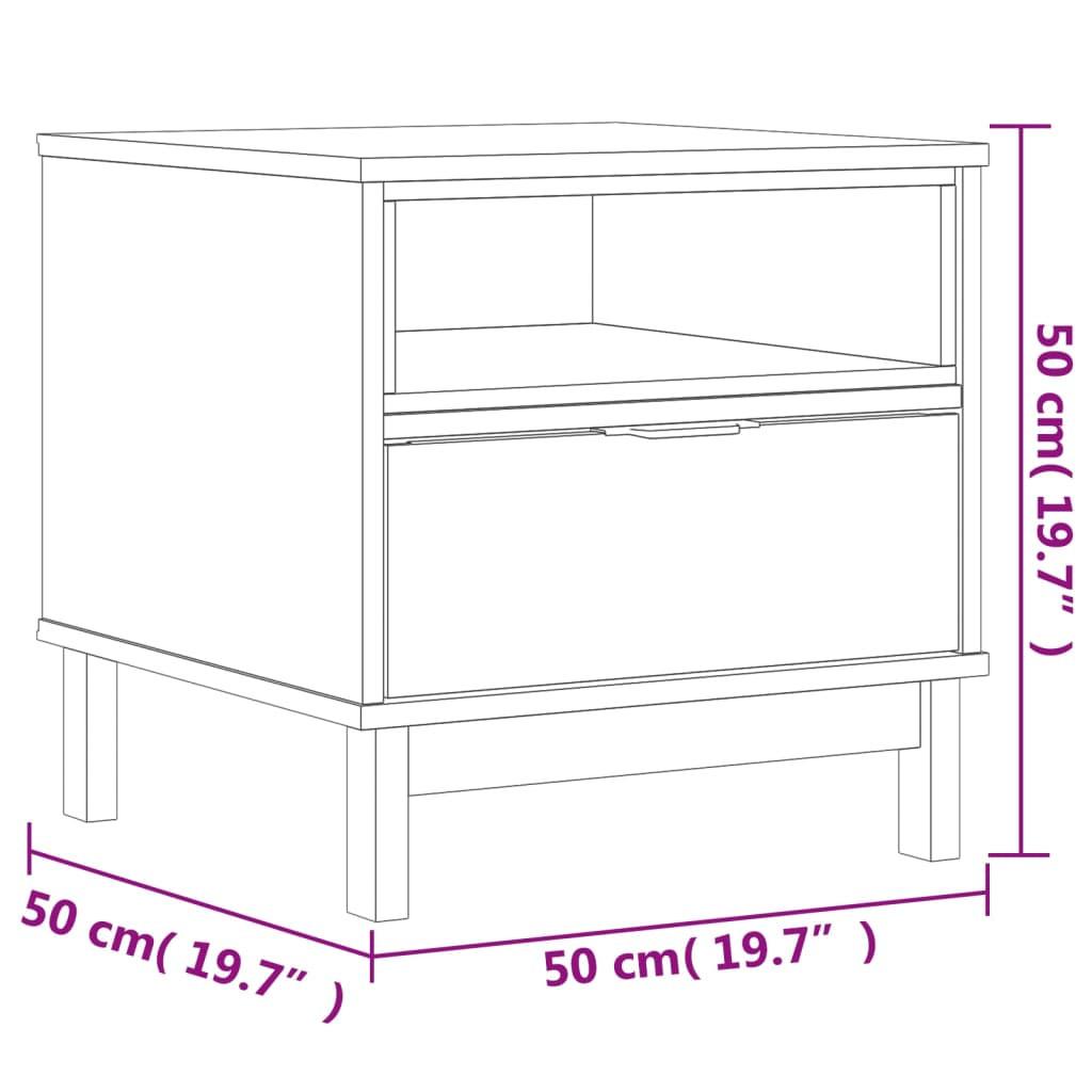 VidaXL Table d'appoint bois de pin  