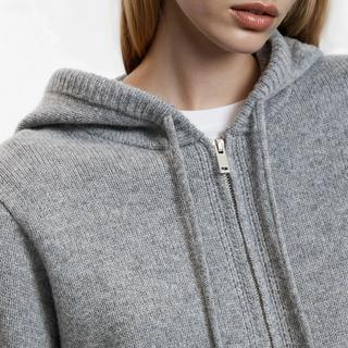 La Redoute Collections Gilet court à capuche en laine  