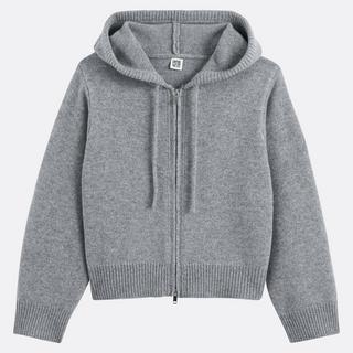 La Redoute Collections Gilet court à capuche en laine  