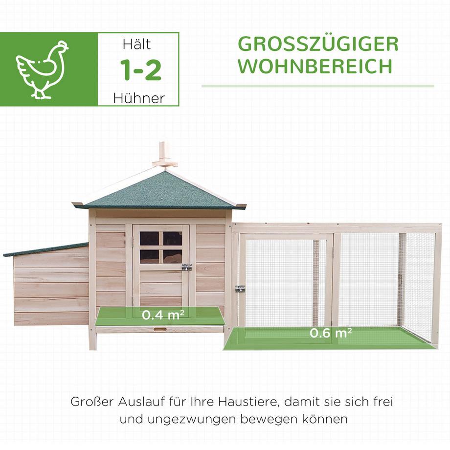 PawHut  Zwerghühnerhaus 