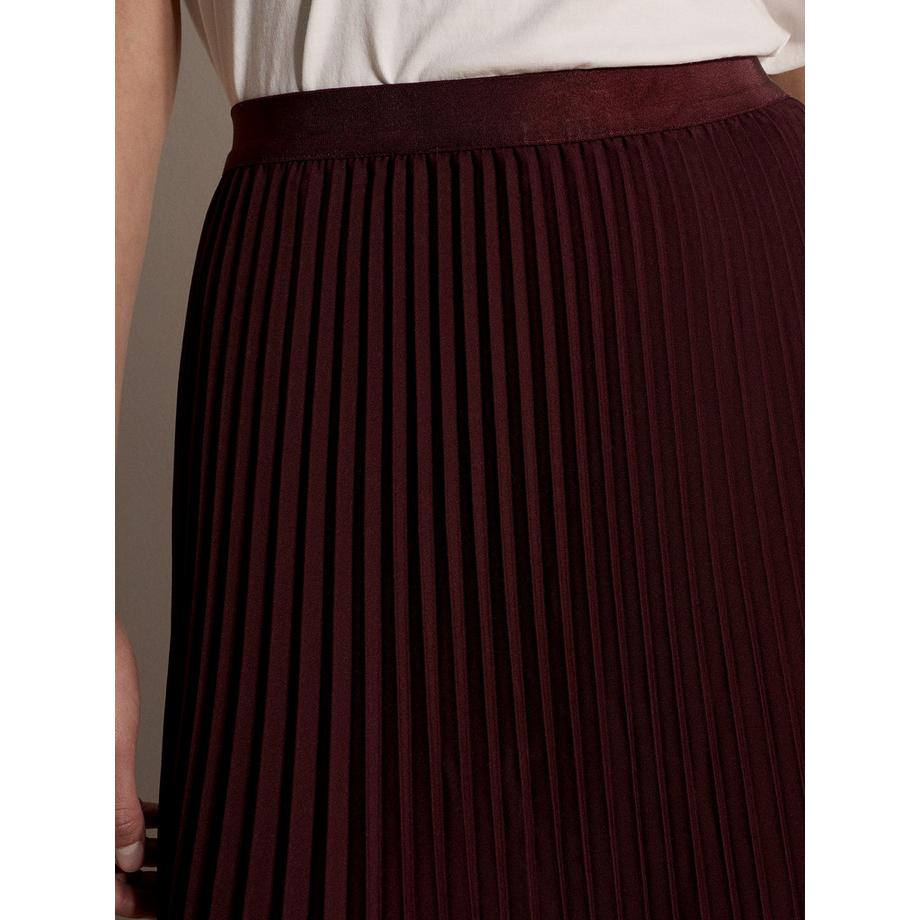 APRICOT Jupe longue en satin plissée  