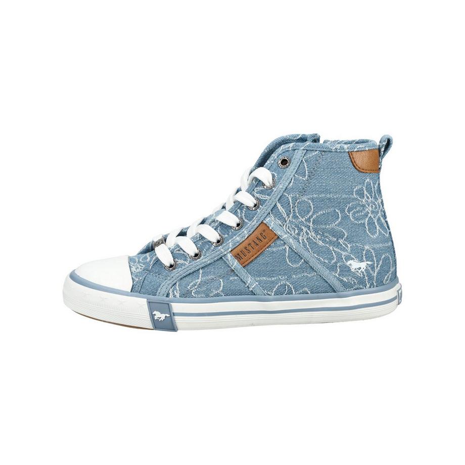 Mustang Sneaker high top con carattere denim  