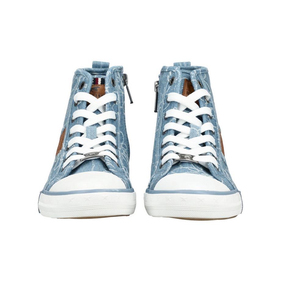 Mustang Sneaker high top con carattere denim  