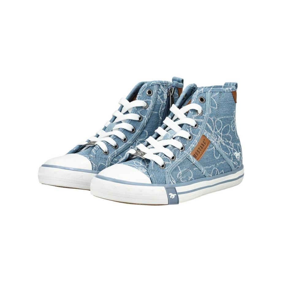 Mustang Sneaker high top con carattere denim  