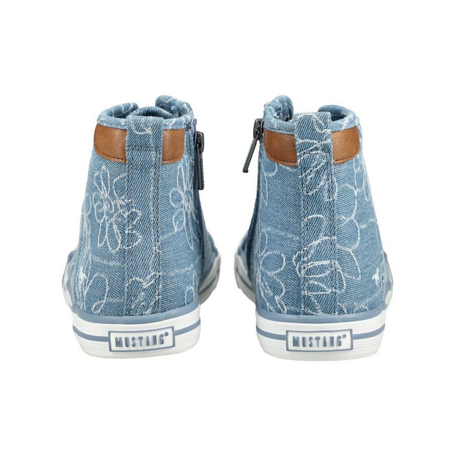 Mustang Sneaker high top con carattere denim  