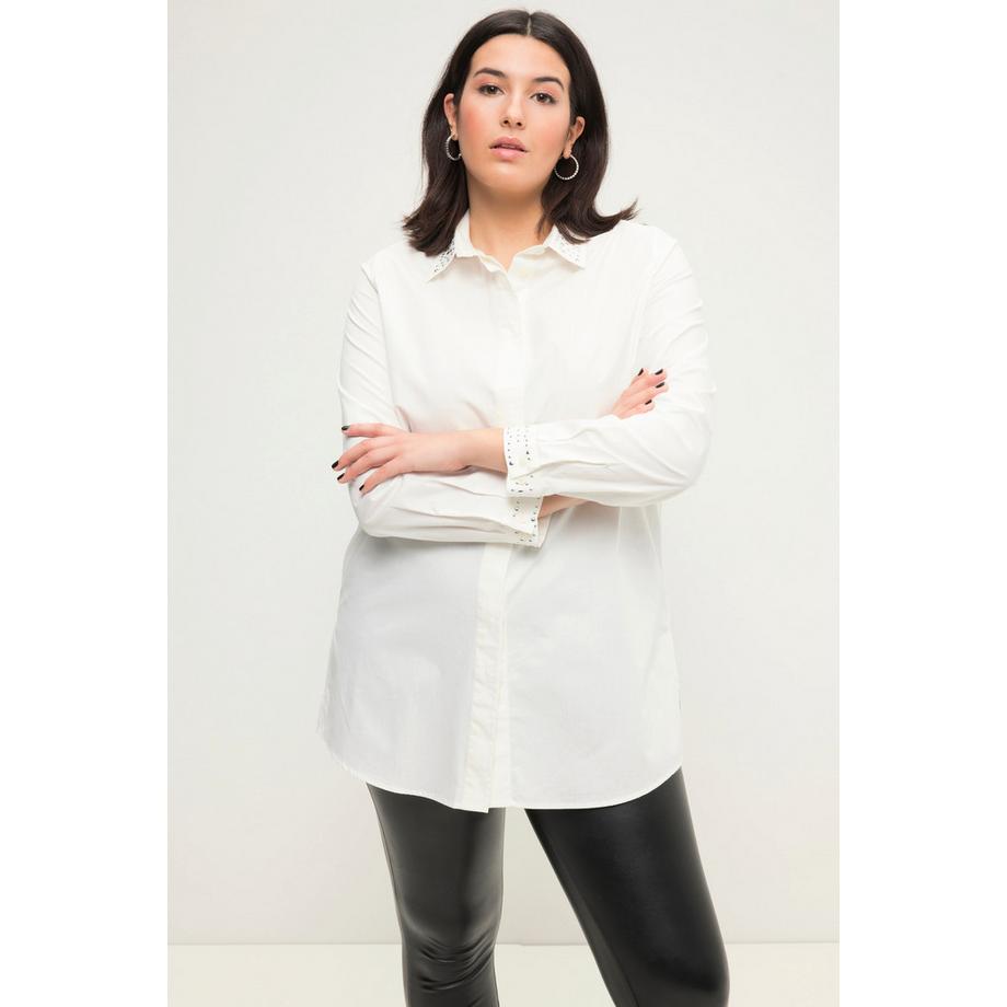 Studio Untold Loose Fit Ziernieten Langarm Hemd  