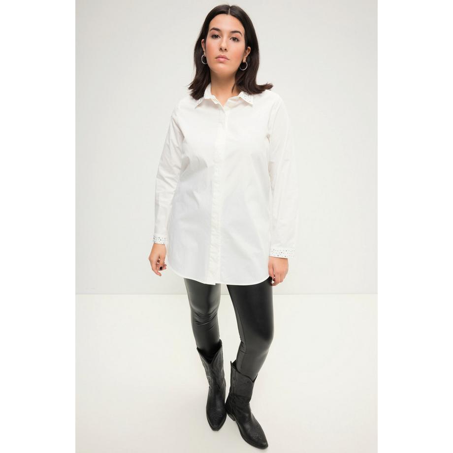 Studio Untold Loose Fit Ziernieten Langarm Hemd  